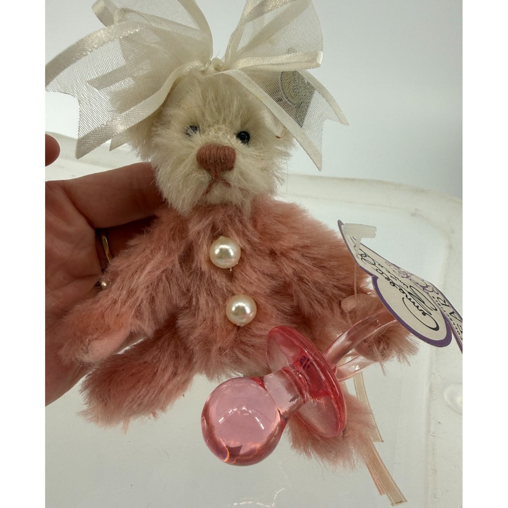 Annette Funicello Pinky & Her Binky Mohair Bear 5.5" Plush w Tags